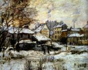 克劳德 莫奈 : Snow Effect With Setting Sun